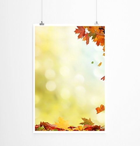 Best for home Artprints - Kunstbild - Herbstblätter in bunten Farben- Fotodruck in gestochen scharfer Qualität