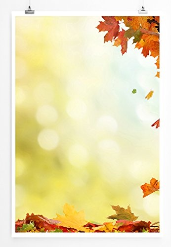 Best for home Artprints - Kunstbild - Herbstblätter in bunten Farben- Fotodruck in gestochen scharfer Qualität