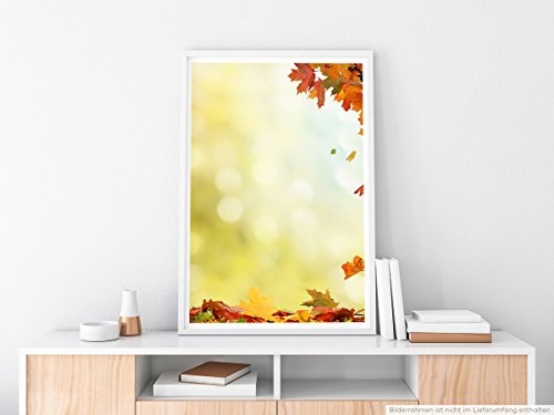 Best for home Artprints - Kunstbild - Herbstblätter in bunten Farben- Fotodruck in gestochen scharfer Qualität