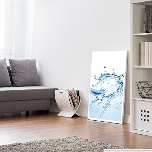 Best for home Artprints - Künstlerische Fotografie - Hellblaue Wasserspritzer- Fotodruck in gestochen scharfer Qualität