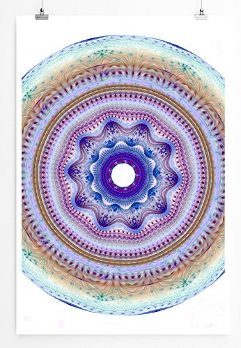 Best for home Artprints - Wandbild - Buntes Mandala Glas- Fotodruck in gestochen scharfer Qualität