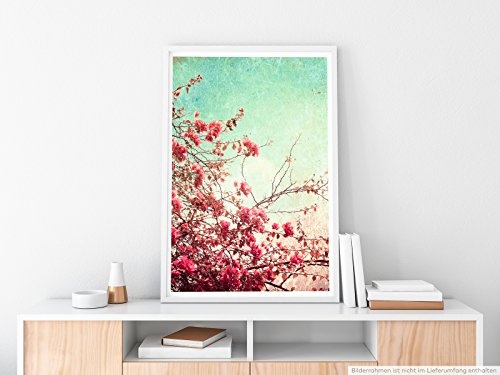 Best for home Artprints - Kunstbild - Vintage Kirschblüten- Fotodruck in gestochen scharfer Qualität
