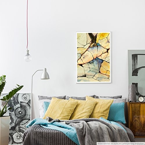 Best for home Artprints - Illustration - Felsen am Strand- Fotodruck in gestochen scharfer Qualität