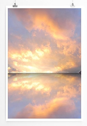 Best for home Artprints - Art - Spiegelndes Meer mit Opalhimmel- Fotodruck in gestochen scharfer Qualität