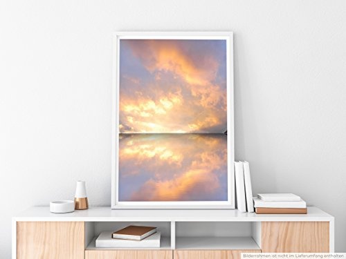 Best for home Artprints - Art - Spiegelndes Meer mit Opalhimmel- Fotodruck in gestochen scharfer Qualität