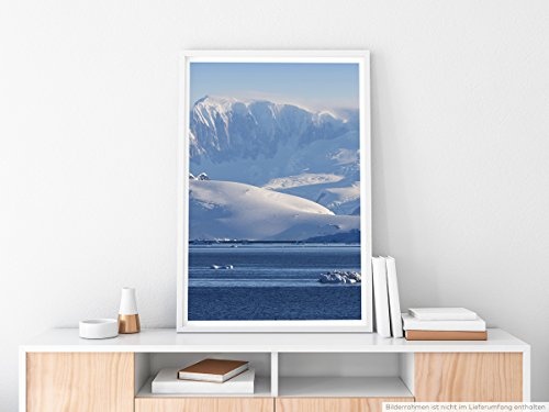 Best for home Artprints - Art - Antarktische Halbinsel mit Gletschern und Eisbergen- Fotodruck in gestochen scharfer Qualität