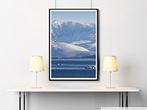 Best for home Artprints - Art - Antarktische Halbinsel mit Gletschern und Eisbergen- Fotodruck in gestochen scharfer Qualität