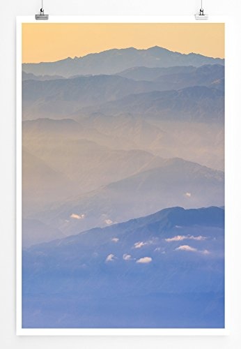 Best for home Artprints - Art - Gebirge im orangen Nebel- Fotodruck in gestochen scharfer Qualität