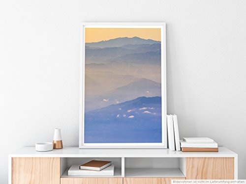Best for home Artprints - Art - Gebirge im orangen Nebel-...