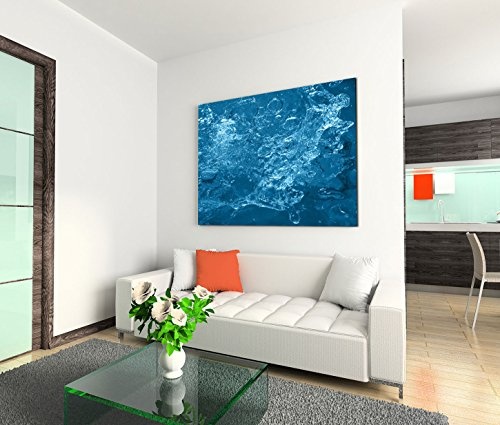 Modernes Bild 120x80cm Künstlerische Fotografie - Wirbelnde Luftblasen im Wasser