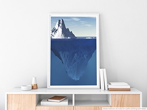 Best for home Artprints - Art - Eisberg über und unter Wasser- Fotodruck in gestochen scharfer Qualität