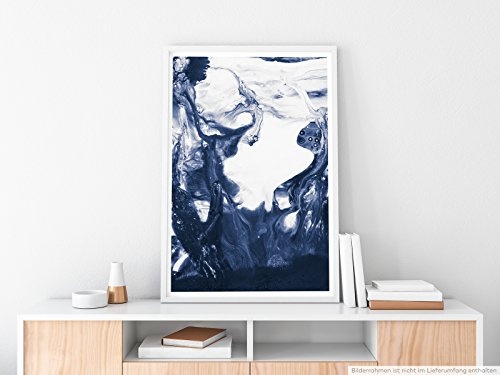 Best for home Artprints - Kunstbild - Blaues Wasser in Bewegung- Fotodruck in gestochen scharfer Qualität