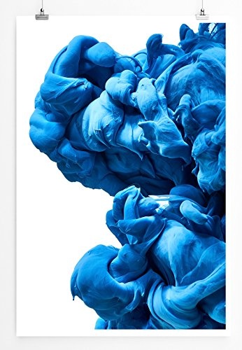Best for home Artprints - Künstlerische Fotografie - Blaue Tinte im Wasser- Fotodruck in gestochen scharfer Qualität