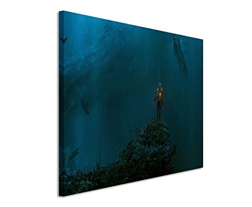 Under Water Fantasy Wandbild 120x80cm XXL Bilder und Kunstdrucke auf Leinwand
