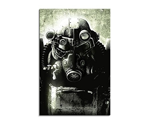 Fallout 5 Game 90x60cm Bild als schoener Kunstdruck auf echter Leinwand als Wandbild auf Keilrahmen