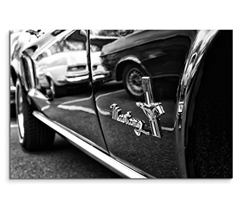 Modernes Bild 120x80cm Künstlerische Fotografie - Ford Mustang Convertible Oldtimer von der Seite
