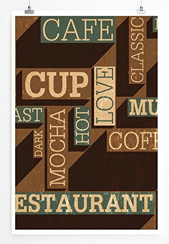 Best for home Artprints - Wandbild - Kaffee Collage- Fotodruck in gestochen scharfer Qualität
