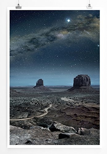 Best for home Artprints - Art - Milchstraße über Monument Valley- Fotodruck in gestochen scharfer Qualität