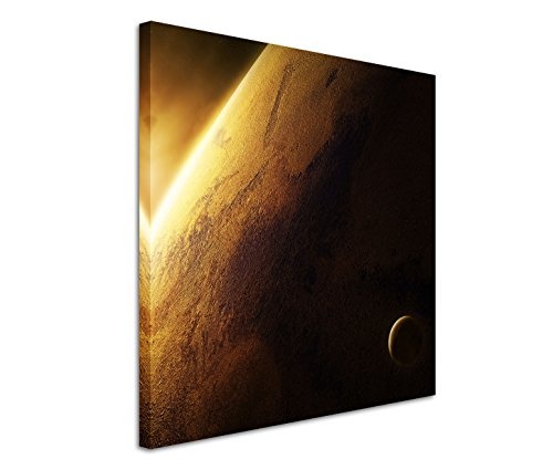 Modernes Bild 80x80cm Künstlerische Fotografie - Marsoberfläche bei Sonnenaufgang