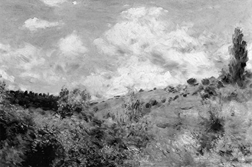 Bilderdepot24 Vlies Fototapete Pierre-Auguste Renoir - Alte Meister - Starker Wind - schwarz Weiss - 100x65 cm - mit Kleister - Poster - Foto auf Tapete - Wandbild - Wandtapete - Vliestapete