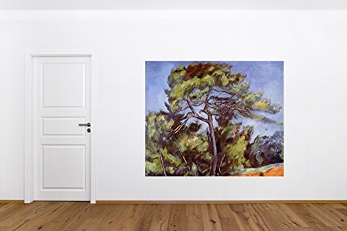 Bilderdepot24 Vlies Fototapete Paul Cézanne - Alte Meister - Die Grosse Kiefer - 180x150 cm - mit Kleister - Poster - Foto auf Tapete - Wandbild - Wandtapete - Vliestapete
