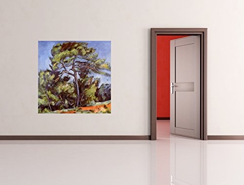 Bilderdepot24 Vlies Fototapete Paul Cézanne - Alte Meister - Die Grosse Kiefer - 50x50 cm - mit Kleister - Poster - Foto auf Tapete - Wandbild - Wandtapete - Vliestapete