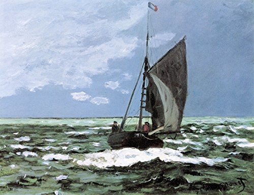 Bilderdepot24 Vlies Fototapete Claude Monet - Alte Meister - Stürmische See - 130x100 cm - mit Kleister - Poster - Foto auf Tapete - Wandbild - Wandtapete - Vliestapete
