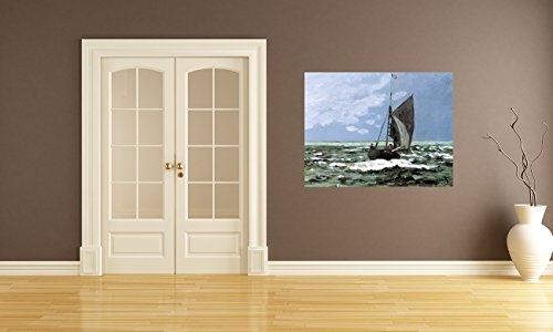 Bilderdepot24 Vlies Fototapete Claude Monet - Alte Meister - Stürmische See - 130x100 cm - mit Kleister - Poster - Foto auf Tapete - Wandbild - Wandtapete - Vliestapete