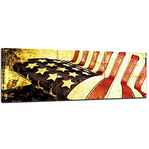 Wandbild - Stars and Stripes - USA Flagge - Bild auf...