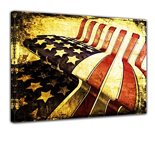 Wandbild - Stars and Stripes - USA Flagge - Bild auf...