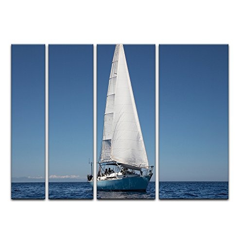 Keilrahmenbild Yacht auf See IV - 180x120 cm Bilder als...