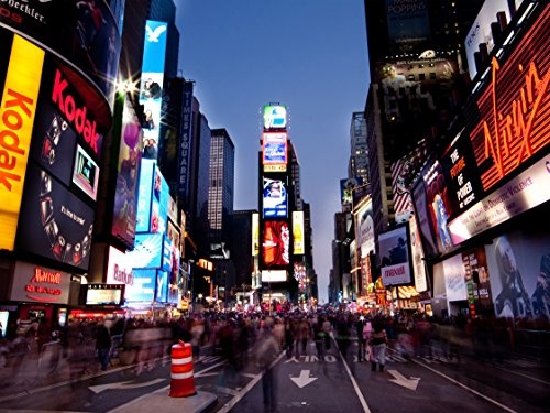 Wandbild - Times Square by Night - Bild auf Leinwand -...