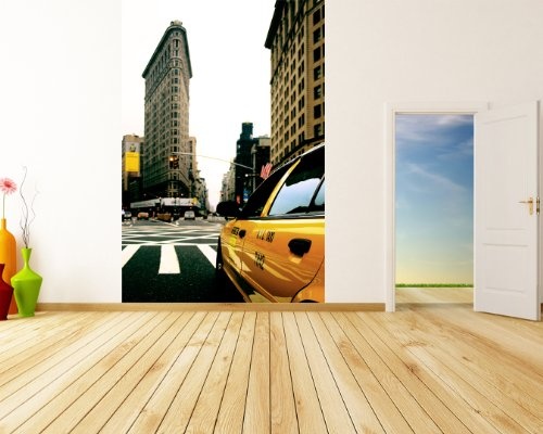 Bilderdepot24 Vlies Fototapete - Yellow Cab - New York -...