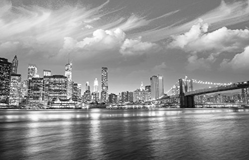 Bilderdepot24 Vlies Fototapete - New York VI - schwarz Weiss - 310x200 cm - mit Kleister - Poster - Foto auf Tapete - Wandbild - Wandtapete - Vliestapete