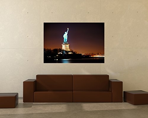 Bilderdepot24 Vlies Fototapete - Freiheitsstatue, New York City - 100x65 cm - mit Kleister - Poster - Foto auf Tapete - Wandbild - Wandtapete - Vliestapete