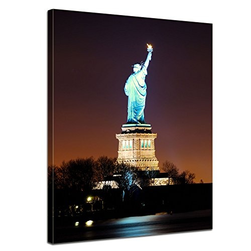 Wandbild - Freiheitsstatue, New York City - Bild auf Leinwand - 40 x 50 cm - Leinwandbilder - Bilder als Leinwanddruck - Städte & Kulturen - Amerika - Statue of Liberty