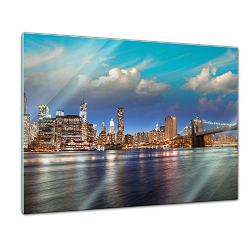 Glasbild New York VI 80x60 cm - Deko Glas - Wandbild aus...