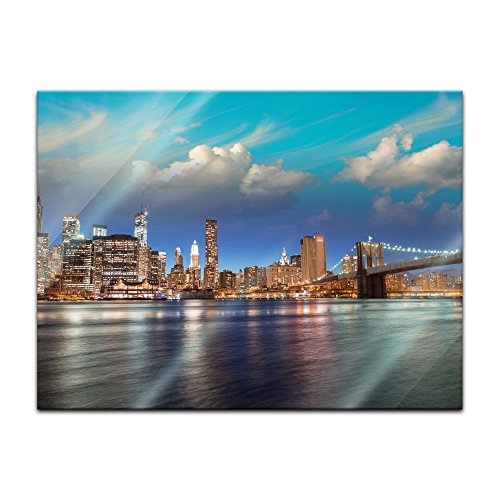 Glasbild New York VI 80x60 cm - Deko Glas - Wandbild aus...