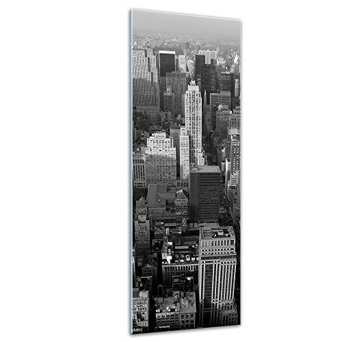 Glasbild - Skyline von New York - 30 x 90 cm - Deko Glas - Wandbild aus Glas - Bild auf Glas - Moderne Glasbilder - Glasfoto - Echtglas - kein Acryl - Handmade