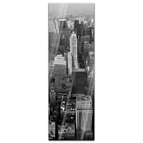 Glasbild - Skyline von New York - 30 x 90 cm - Deko Glas - Wandbild aus Glas - Bild auf Glas - Moderne Glasbilder - Glasfoto - Echtglas - kein Acryl - Handmade