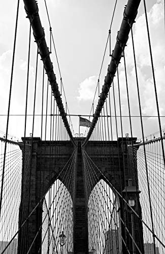 Bilderdepot24 Fototapete selbstklebend New York Bridge I - 130x200 cm - Wandposter Tapete Motivtapete - Hängebrücke Vereinigte Staaten