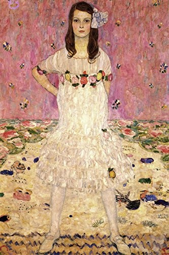 Bilderdepot24 Vlies Fototapete Gustav Klimt - Alte Meister - Portrait der Eugenia Primavesi - 65x100 cm - mit Kleister - Poster - Foto auf Tapete - Wandbild - Wandtapete - Vliestapete