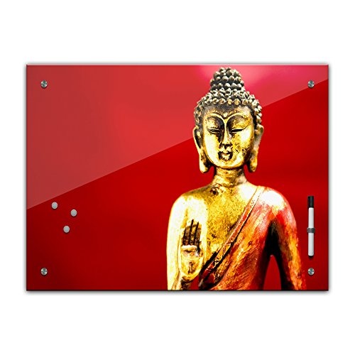 Memoboard - 80 x 60 cm, Geist & Seele - Buddha - Gold...