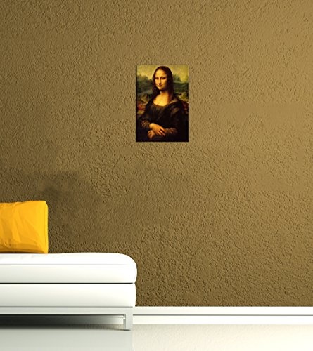 Wandbild Leonardo da Vinci Mona Lisa - 50x70cm hochkant - Alte Meister Berühmte Gemälde Leinwandbild Kunstdruck Bild auf Leinwand