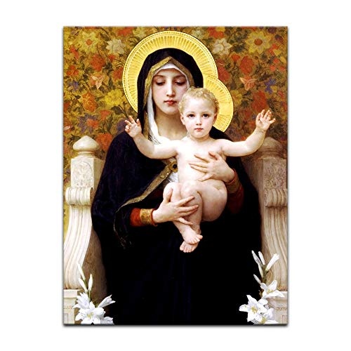 Wandbild William-Adolphe Bouguereau Madonna mit Kind -...