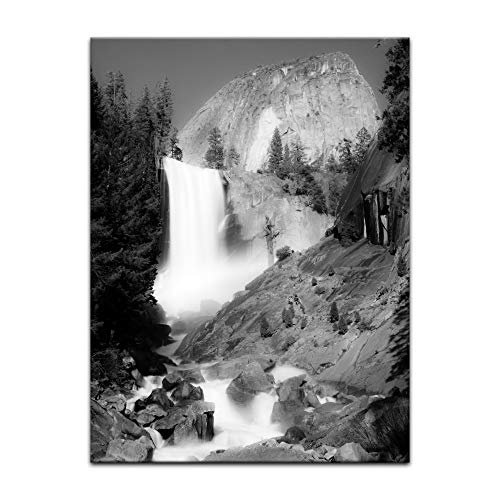 Wandbild - Wasserfall III - Bild auf Leinwand - 50 x 60...
