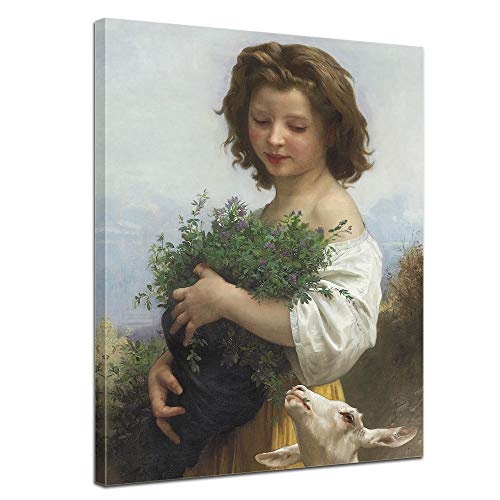 Leinwandbild William-Adolphe Bouguereau Kleine Esmeralda - 90x120cm hochkant - Keilrahmenbild Bild auf Leinwand Gemälde