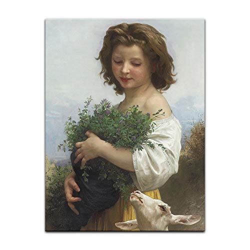 Leinwandbild William-Adolphe Bouguereau Kleine Esmeralda - 90x120cm hochkant - Keilrahmenbild Bild auf Leinwand Gemälde