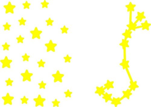 Bilderdepot24 Wandtattoo Leuchtfolie Sternzeichen Skorpion - Fluoreszierend und Nachtleuchtend