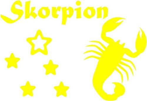 Bilderdepot24 Wandtattoo Leuchtfolie Sternzeichen Skorpion - Fluoreszierend und Nachtleuchtend